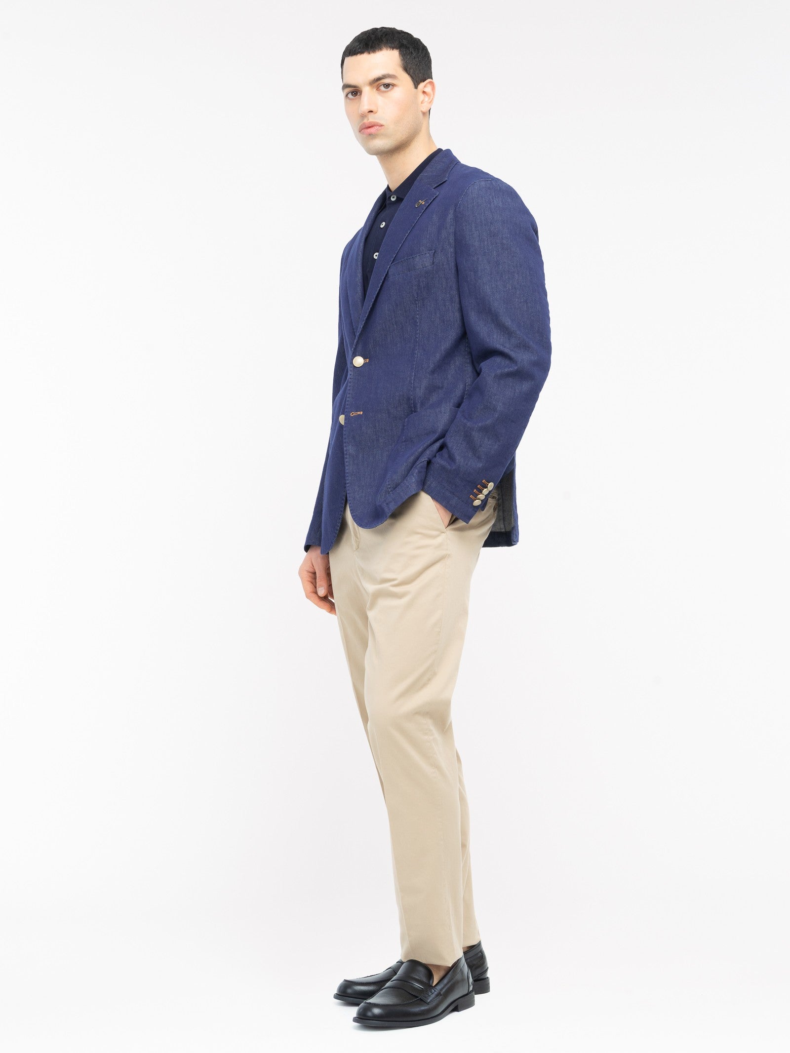 Giacca sfoderata cotone denim 44 / BLU