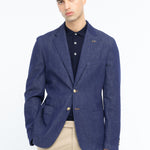 Giacca sfoderata cotone denim 44 / BLU