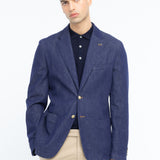 Giacca sfoderata cotone denim 44 / BLU