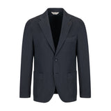 Giacca sfoderata misto cotone lino stretch 44 / BLU