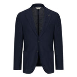 Giacca jersey lavorazione nido d`ape pura lana 44 / BLU