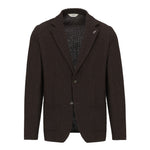 Giacca maglia lavorazione a maglia waffle misto cotone 44 / MARRONE