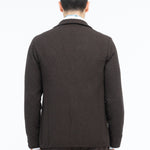 Giacca maglia lavorazione a maglia waffle misto cotone 44 / MARRONE