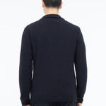 Giacca maglia lavorazione a maglia waffle misto cotone 44 / BLU