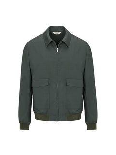 Bomber in fresco di lana stretch 44 / VERDE