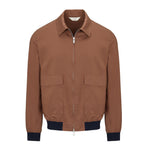 Bomber raso misto cotone stretch 44 / MARRONE