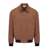 Bomber raso misto cotone stretch 44 / MARRONE