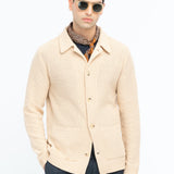 Bomber in maglia misto cotone 44 / BEIGE