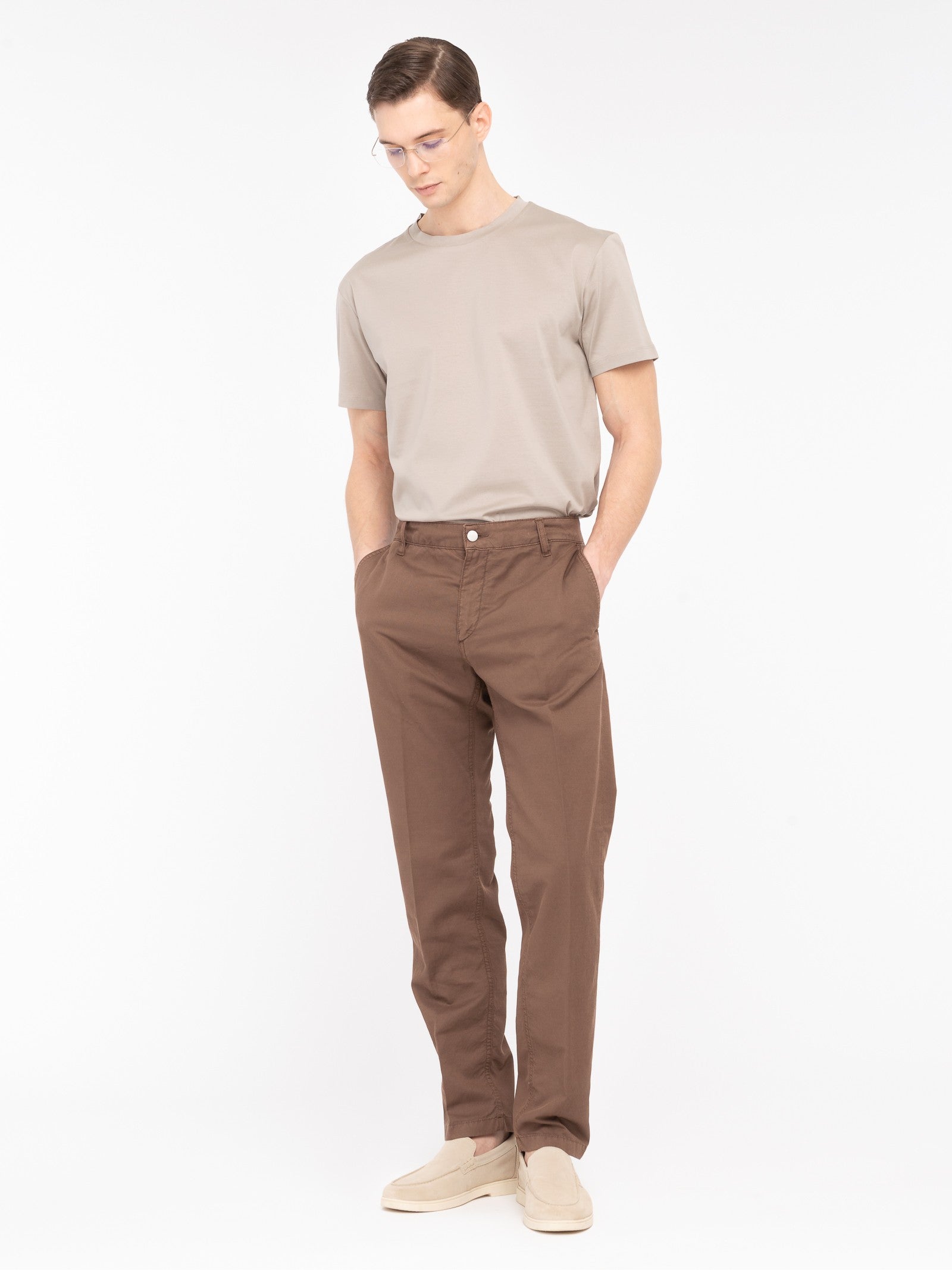 T-shirt jersey di cotone 3XL / BEIGE