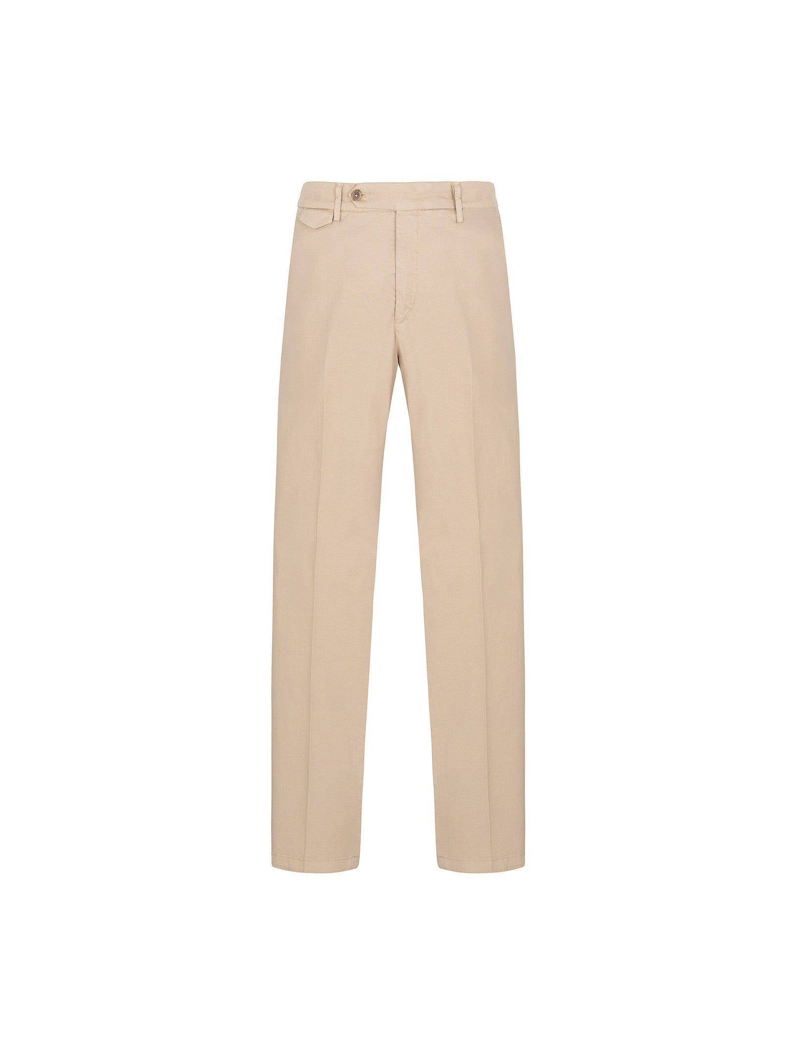 Pantalone slim gabardina di cotone stretch 44 / BEIGE