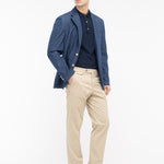 Pantalone slim gabardina di cotone stretch 44 / BEIGE
