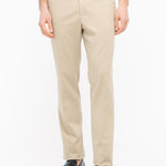Pantalone slim gabardina di cotone stretch 44 / BEIGE