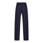 Pantalone jogging fresco di lana stretch 44 / BLU