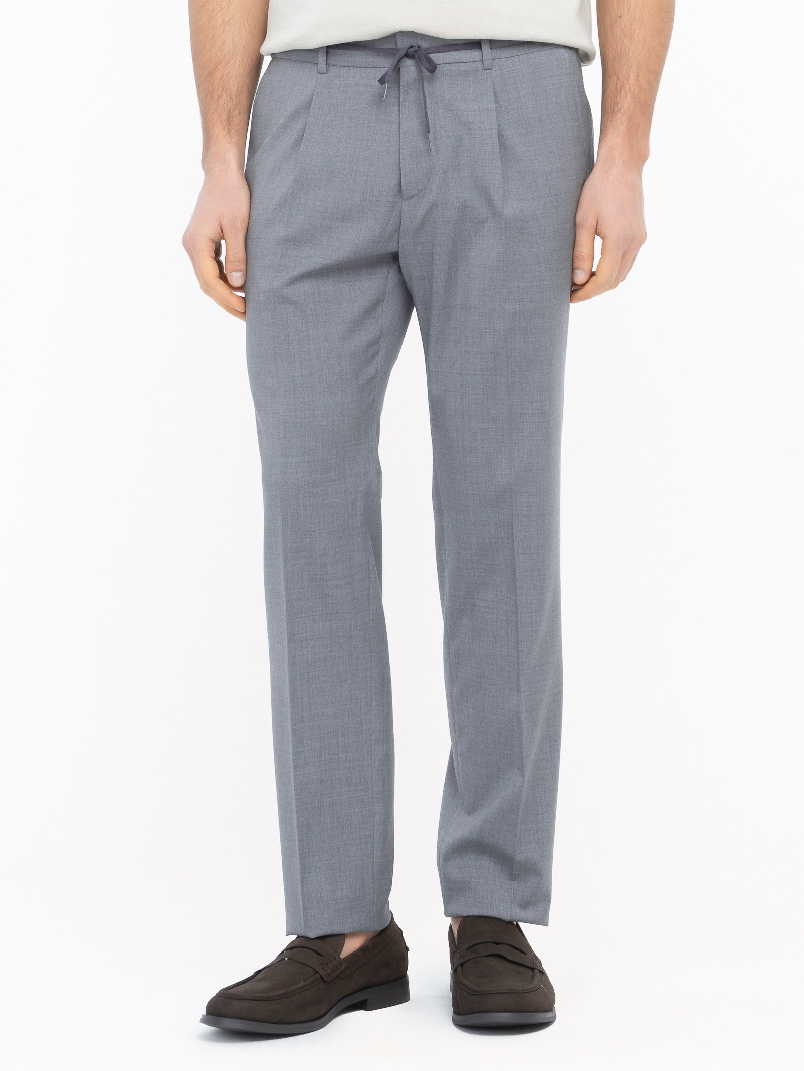 Pantalone jogging fresco di lana stretch 44 / GRIGIO