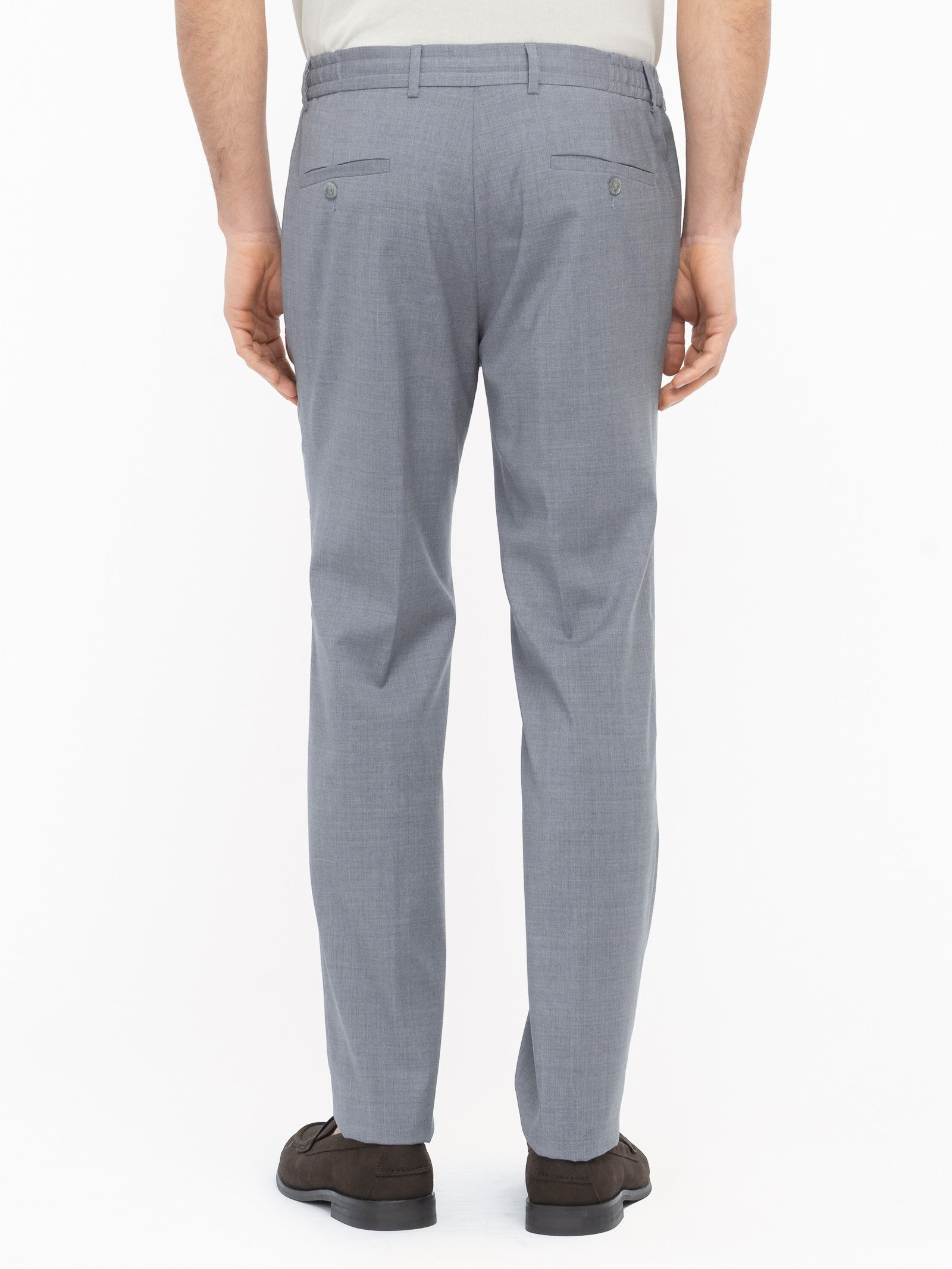 Pantalone jogging fresco di lana stretch 44 / GRIGIO