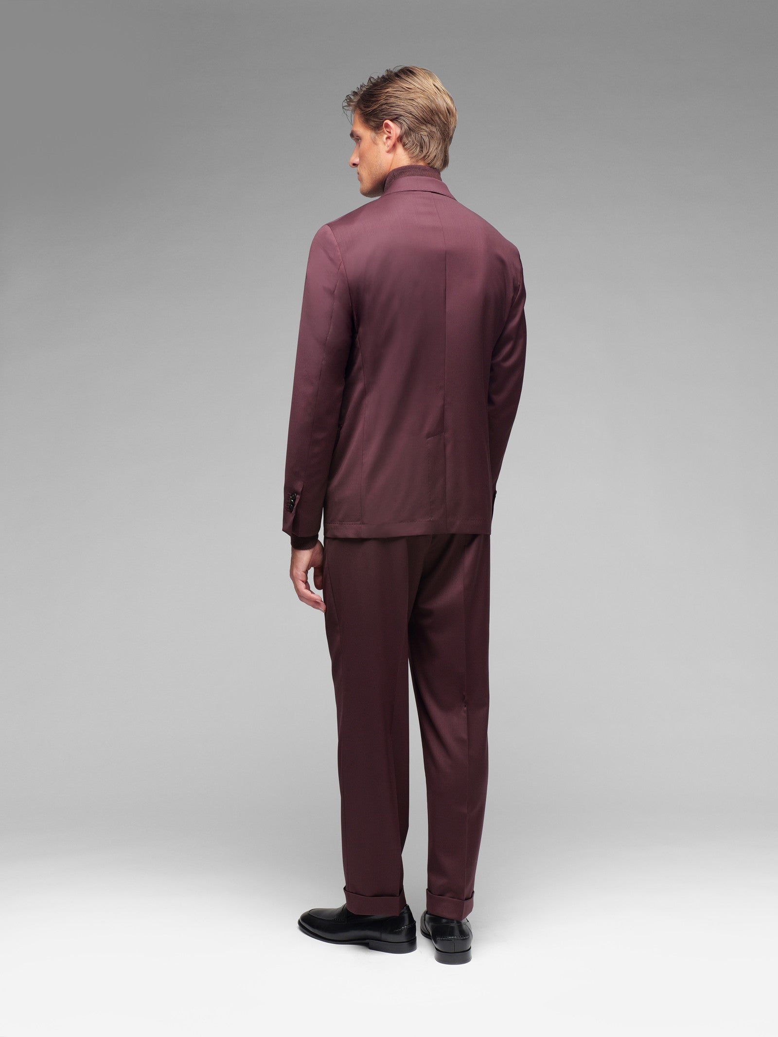 Abito doppiopetto saglia di lana stretch 44 / ROSSO