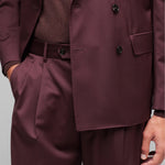 Abito doppiopetto saglia di lana stretch 44 / ROSSO