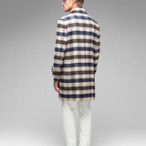 Cappotto check misto lana 44 / MARRONE