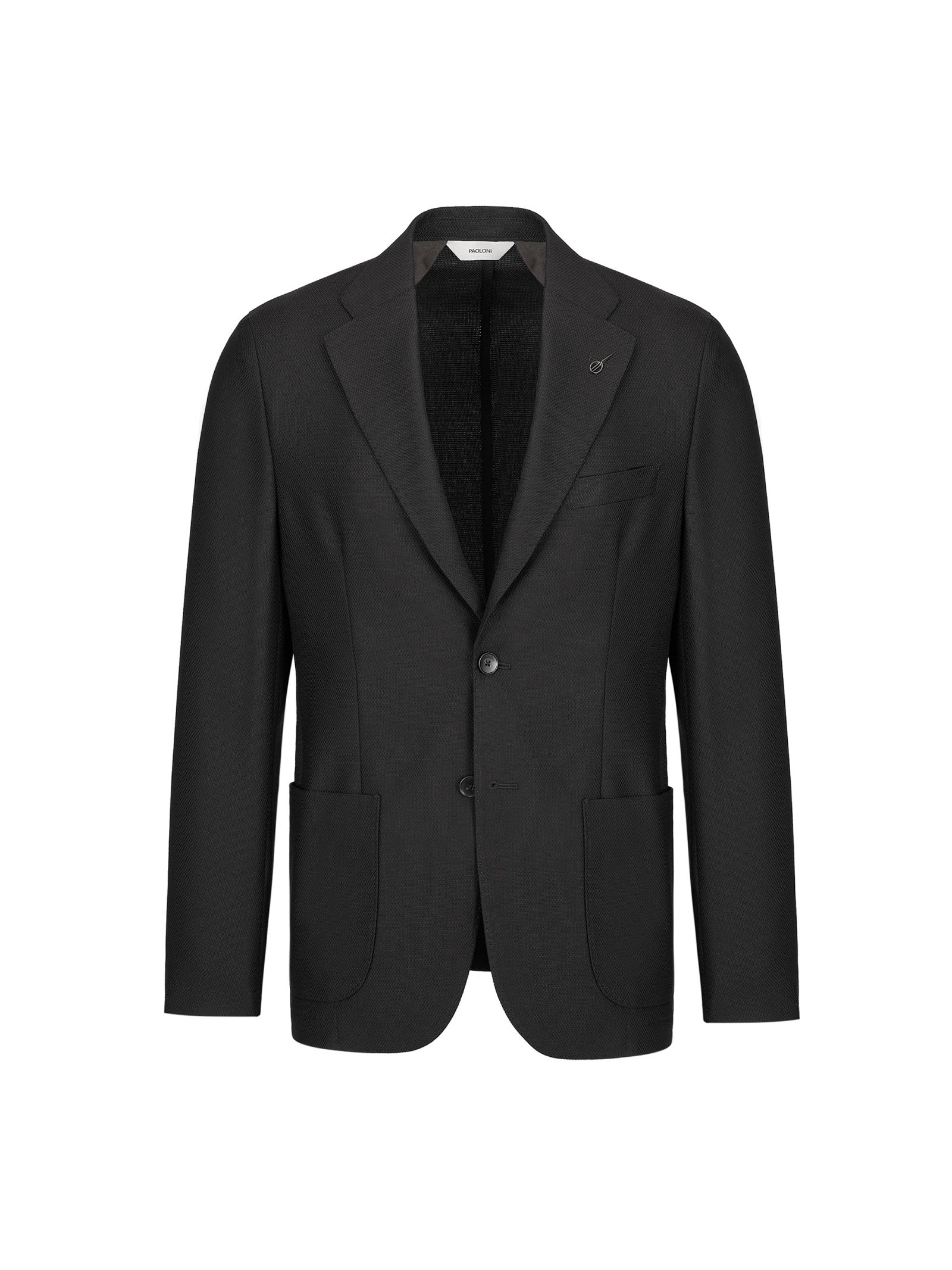 Giacca sfoderata micro texture lana vergine 44 / MARRONE