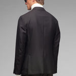 Giacca sfoderata micro texture lana vergine 44 / MARRONE