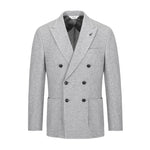 Giacca doppiopetto jersey misto lana cashmere 44 / GRIGIO