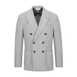 Giacca doppiopetto jersey misto lana cashmere 44 / GRIGIO
