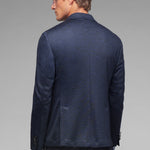 Giacca doppiopetto jersey misto lana 44 / BLU