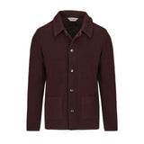 Overshirt punto piquet misto lana 44 / ROSSO