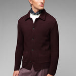 Overshirt punto piquet misto lana 44 / ROSSO