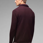 Overshirt punto piquet misto lana 44 / ROSSO