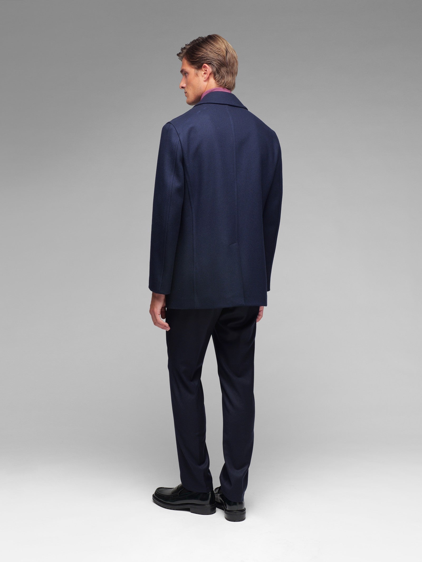 Peacoat in flanella di lana 44 / BLU