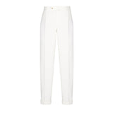 Pantalone pinces velluto 1000 righe cotone stretch 44 / BIANCO