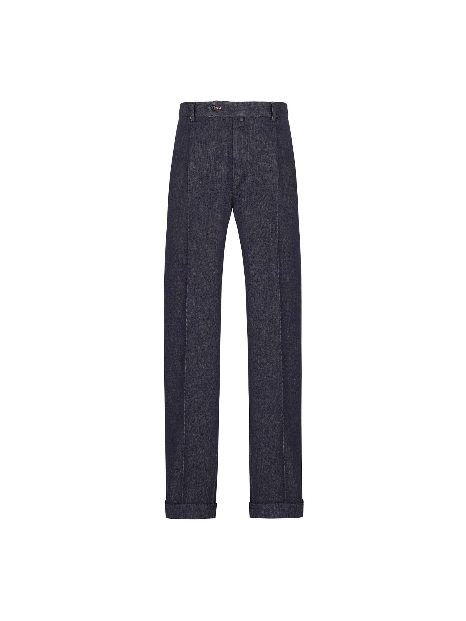 Pantalone pinces denim stretch 44 / BLU